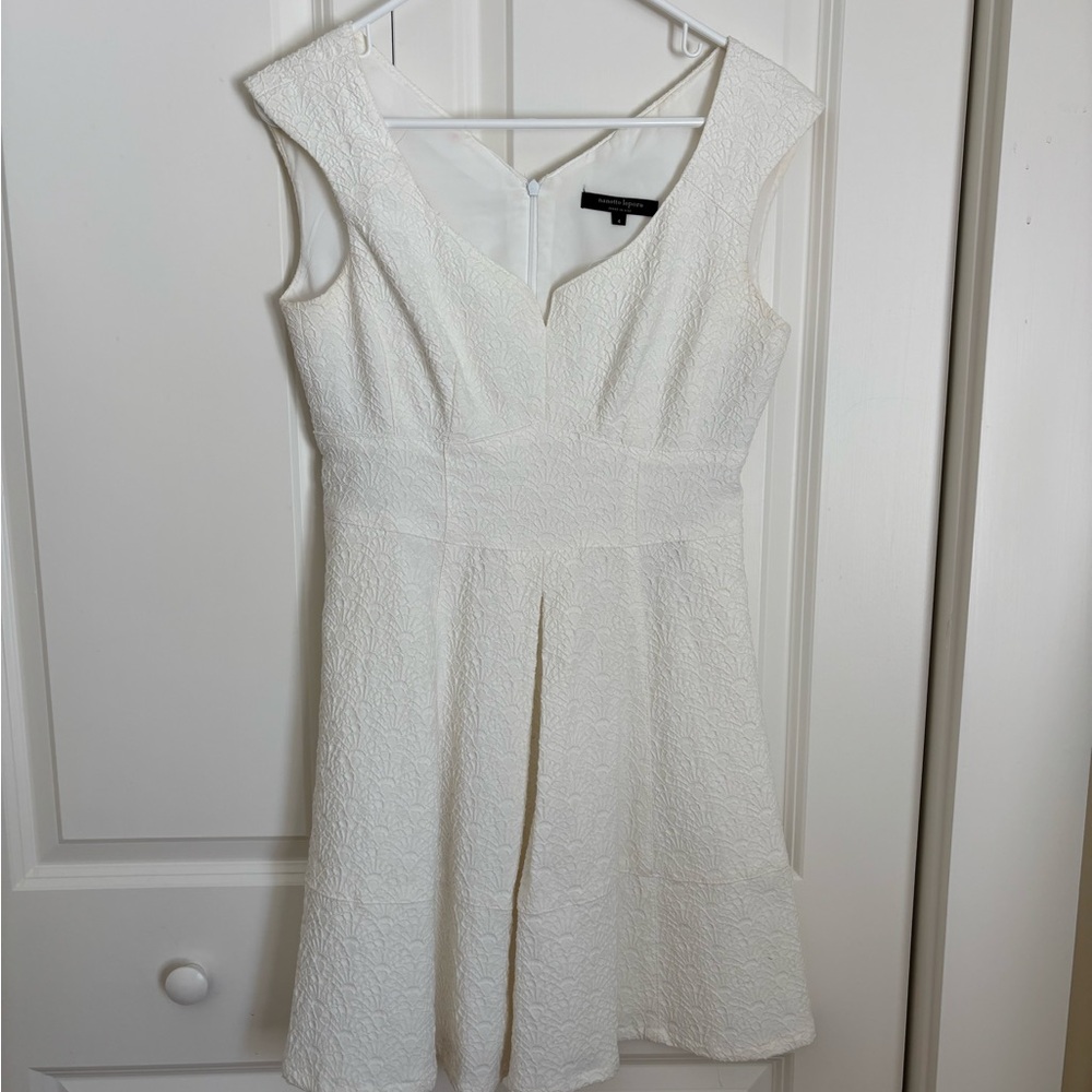 Nanette Lepore White Textured Mini Dress